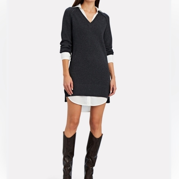 Brochu Walker The Looker Georgette Layered V Neck Sweater Dress Size XS - Picture 2 of 16